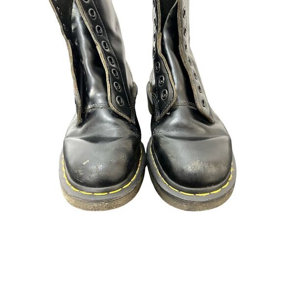 Doc Dr. Martens Women’s Sz 6M Black Smooth Leather Lace Up Jaden Combat Boot - Picture 6 of 8